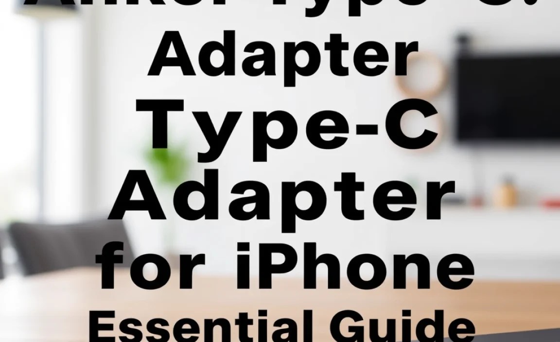 Anker Type C Adapter for iPhone: Essential Guide