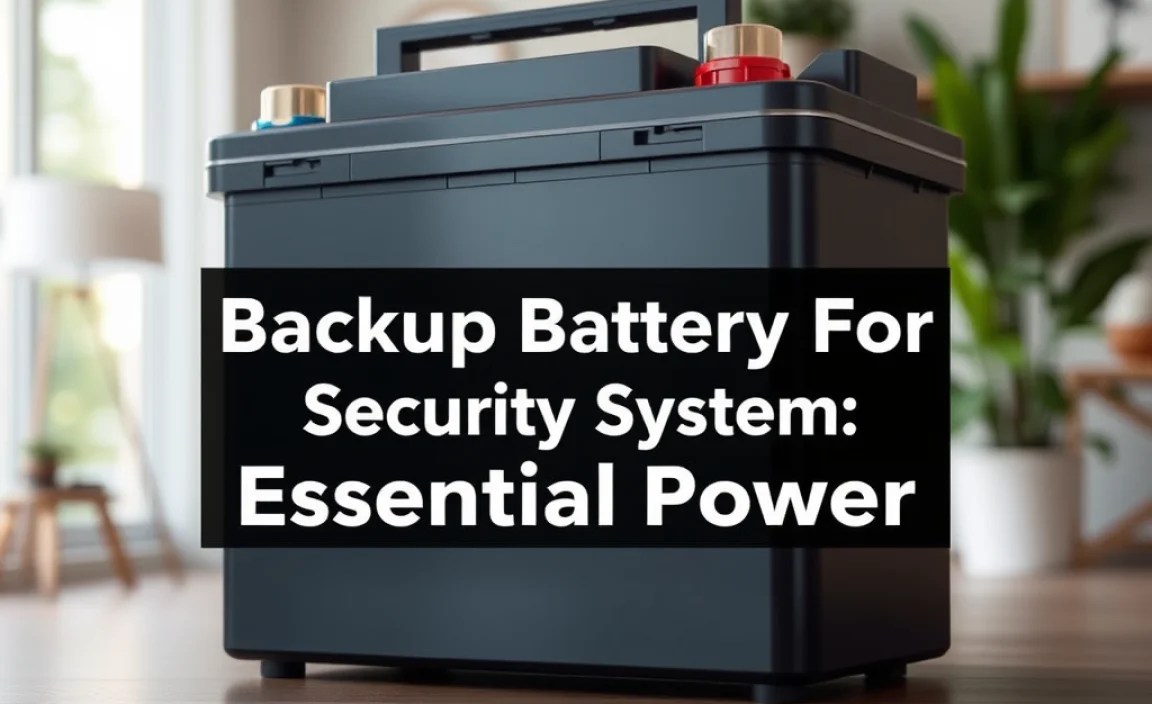 Backup Battery For Security System: Essential Power