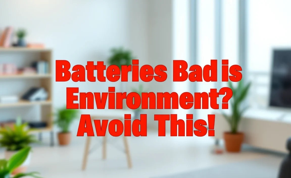 Batteries Bad for Environment? Avoid This!
