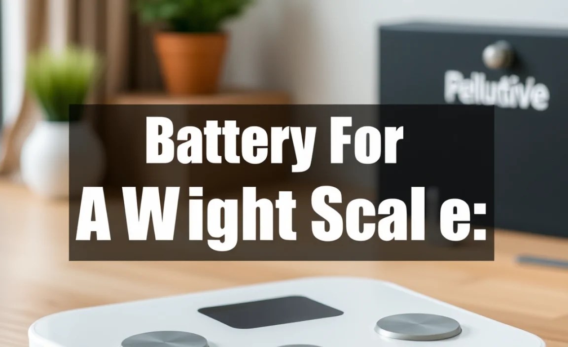 Battery For A Weight Scale: Essential Guide