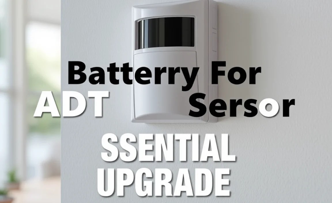 Battery For ADT Motion Sensor: Essential Upgrade