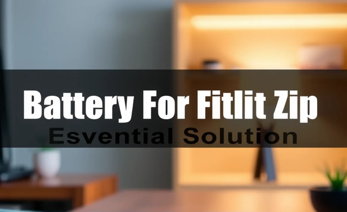 Battery For Fitbit Zip: Essential Power Solution