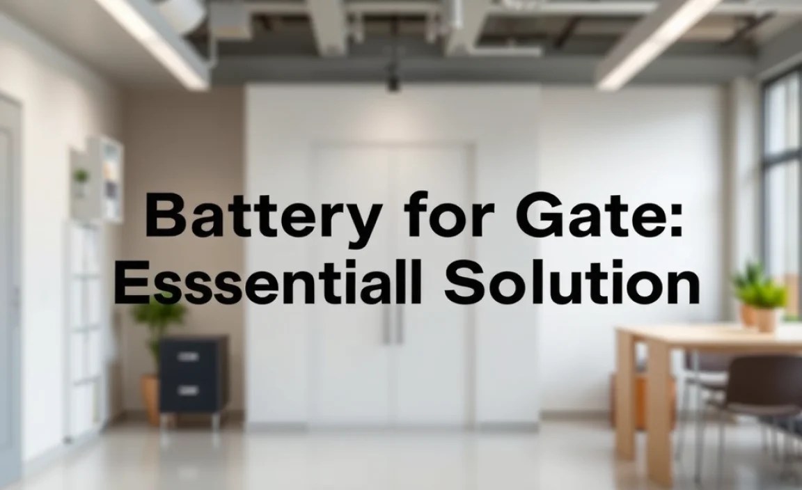 Battery for Gate: Essential Power Solution