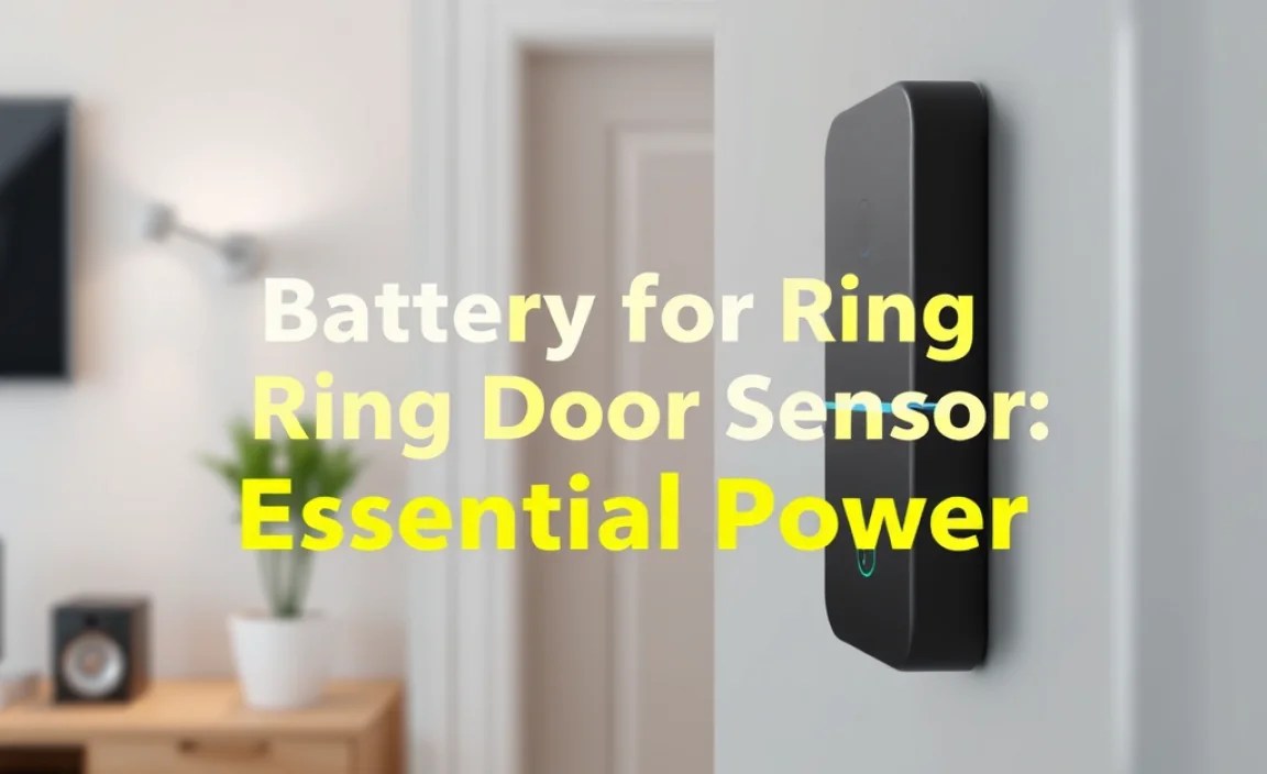 Battery for Ring Door Sensor: Essential Power