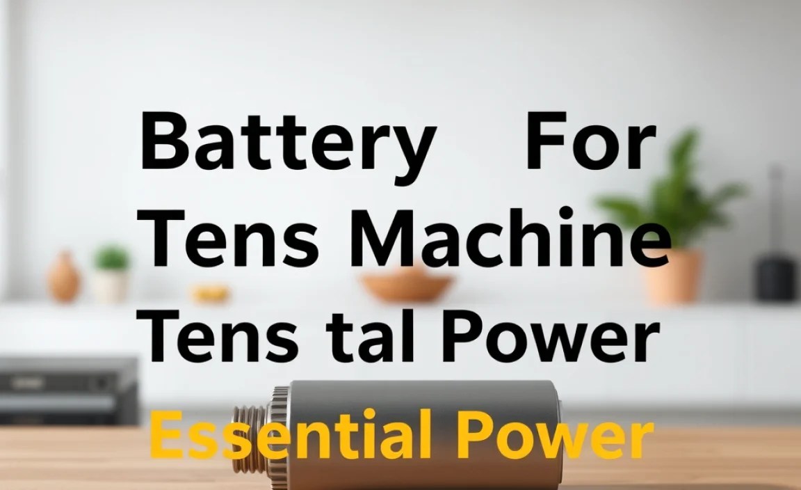 Battery For Tens Machine: Essential Power