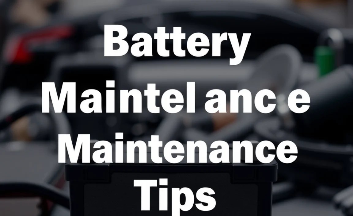 Battery Maintenance Tips