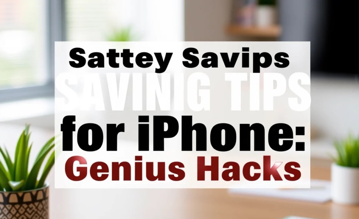 Battery Saving Tips for iPhone: Genius Hacks
