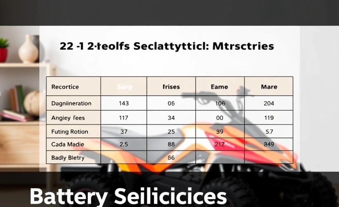 Battery Specifications: A Quick Comparison Table