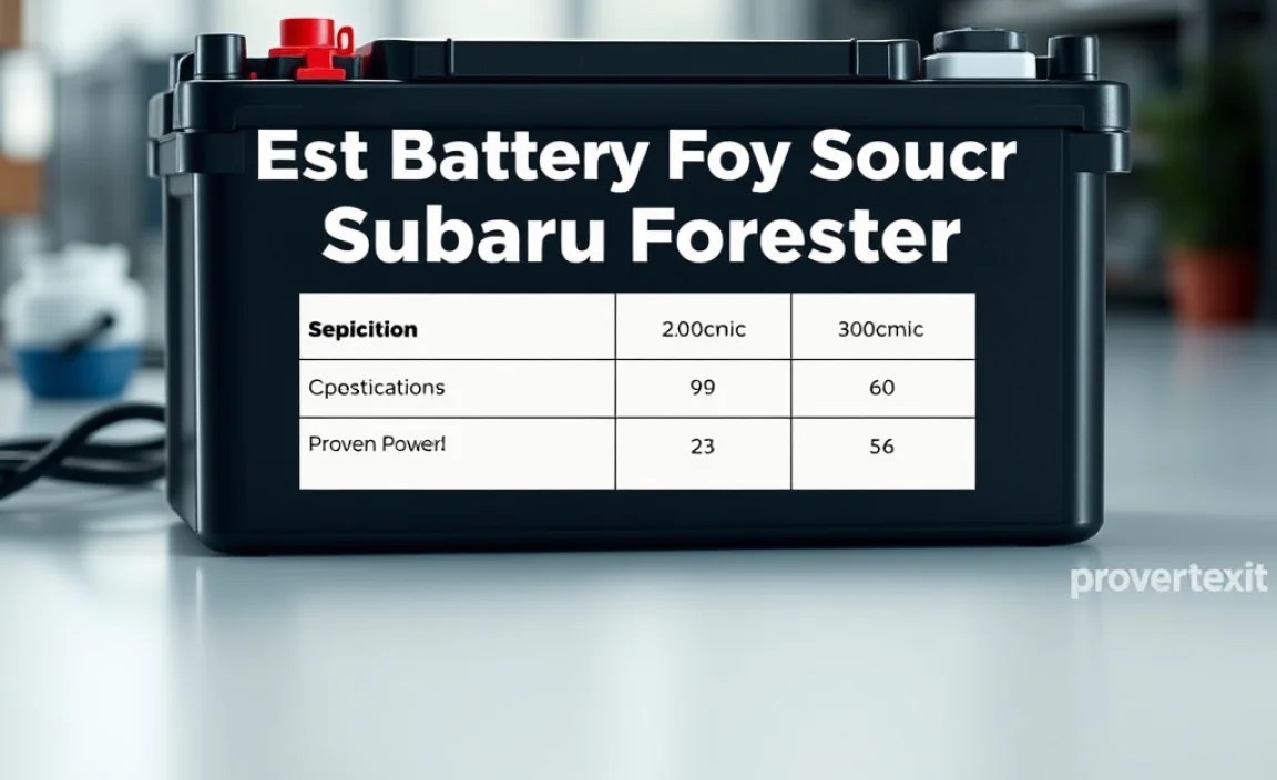 Battery Specifications Comparison Table