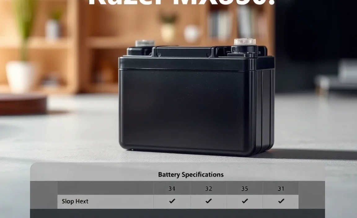 Battery Specifications Comparison Table