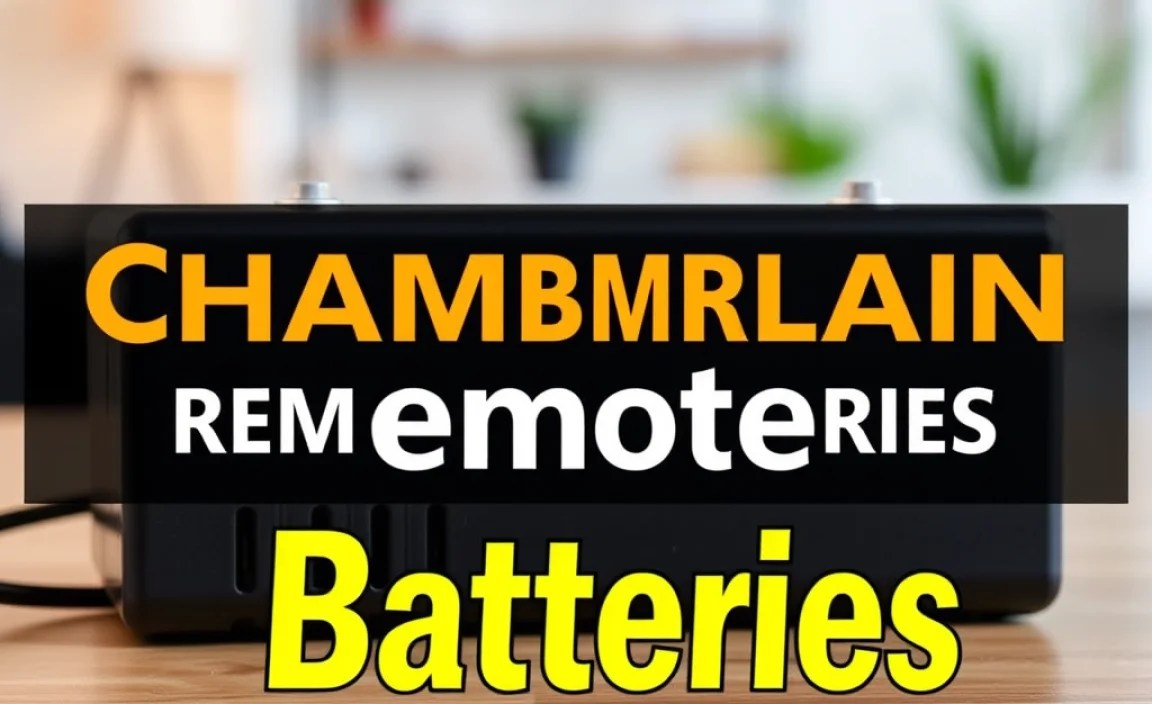 Best Chamberlain Remote Batteries