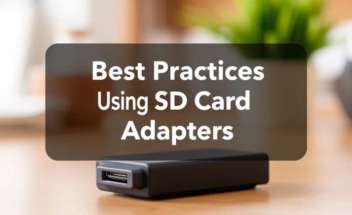 Best Practices for Using SD Card Adapters