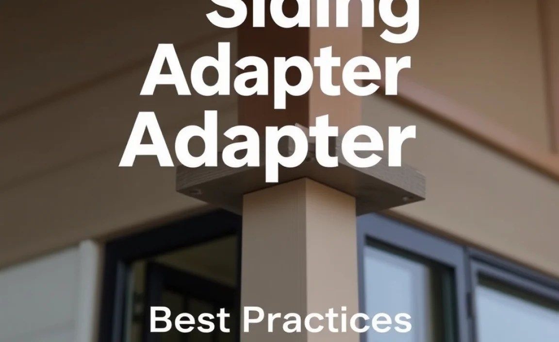 Best Practices for Using Your Siding Adapter
