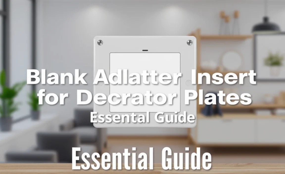 Blank Adapter Insert for Decorator Plates: Essential Guide