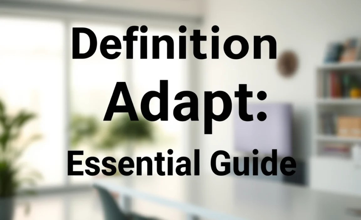 Definition for Adapt: Essential Guide