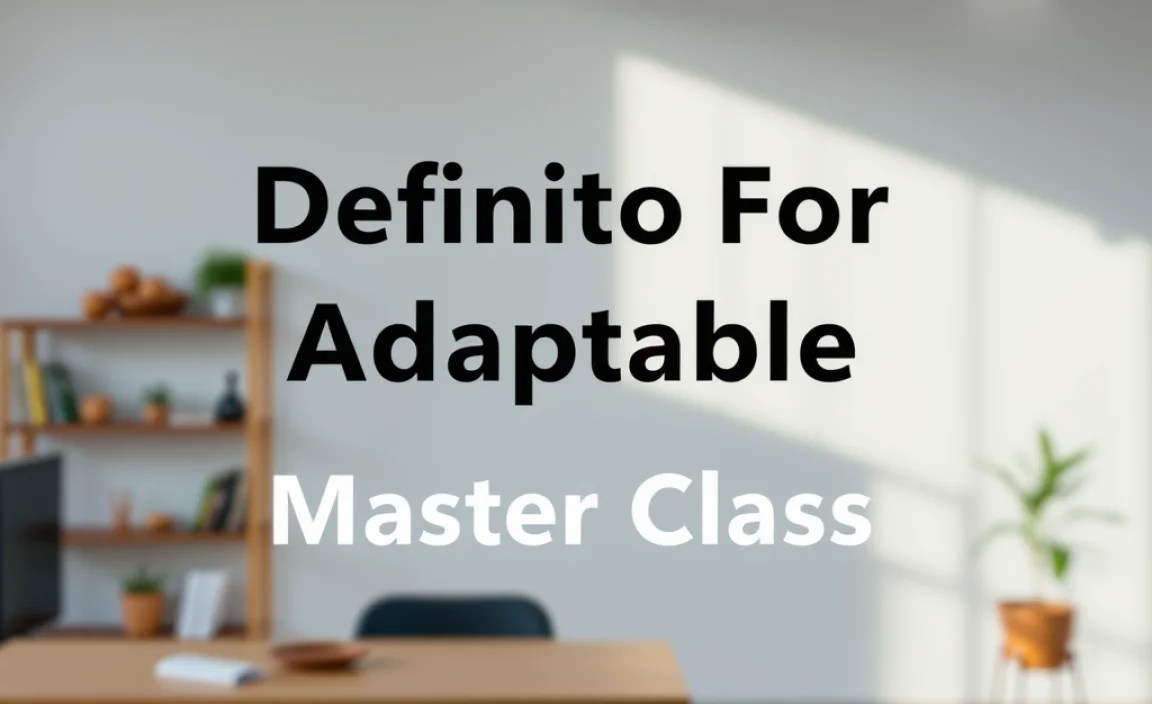 Definition For Adaptable: Essential Master Class