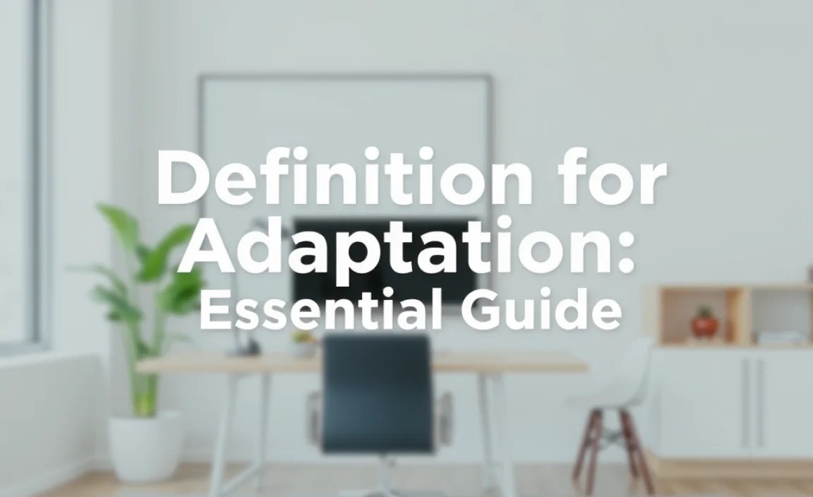 Definition for Adaptation: Essential Guide