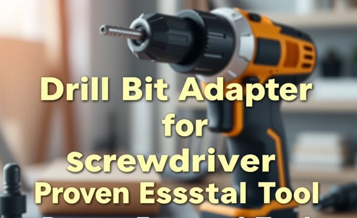 Drill Bit Adapter for Screwdriver: Proven Essential Tool