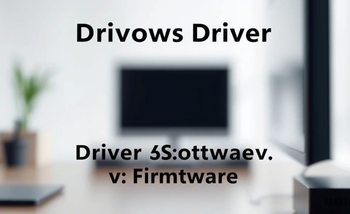 Driver Updates vs. Driver Software vs. Firmware