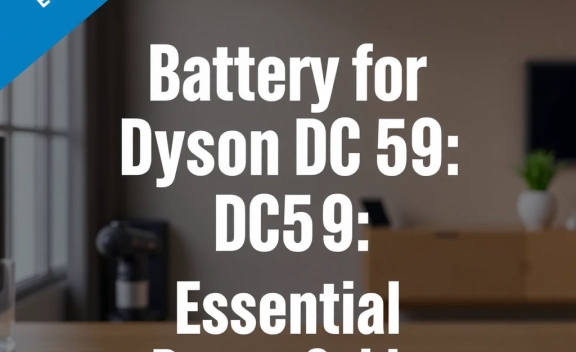 Dyson DC59 Battery Compatibility