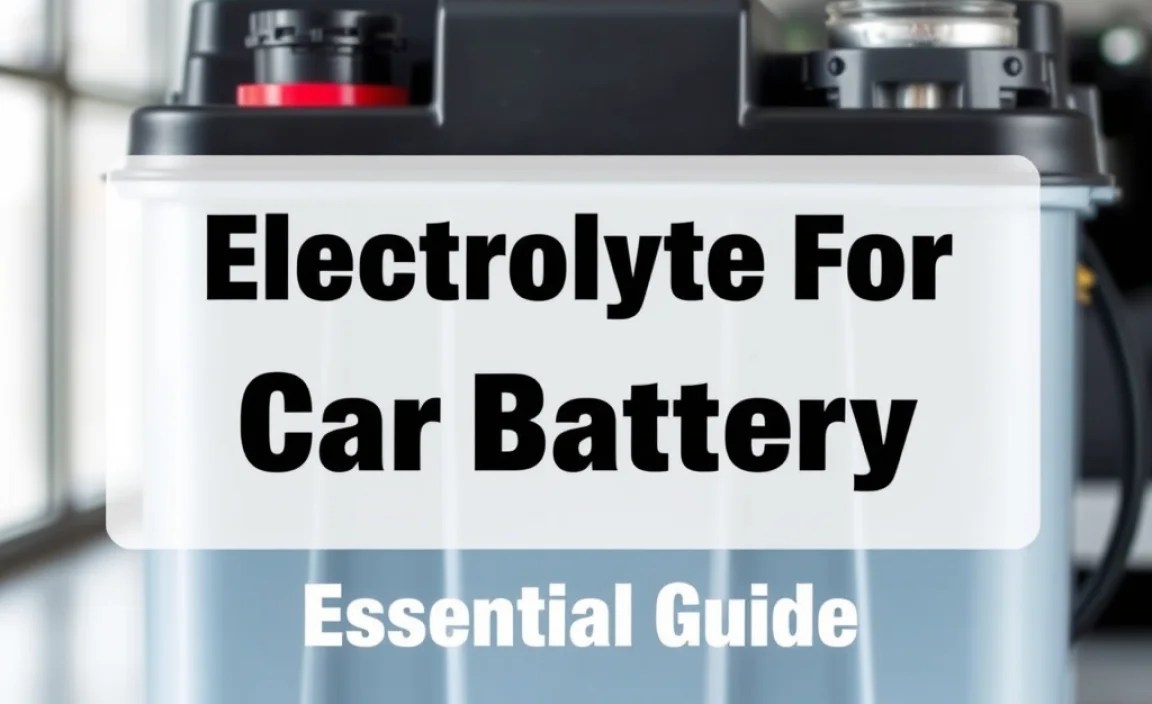 Electrolyte For Car Battery: Essential Guide