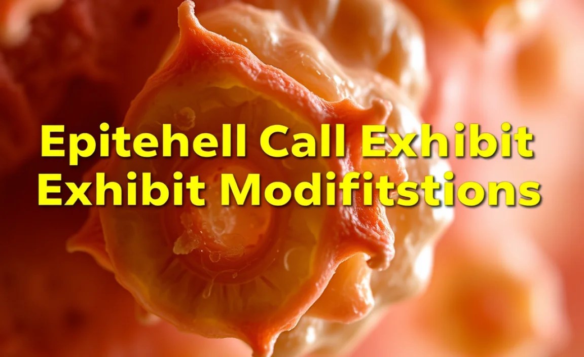 Epithelial Cells Exhibit Modifications: Proven Adaptations