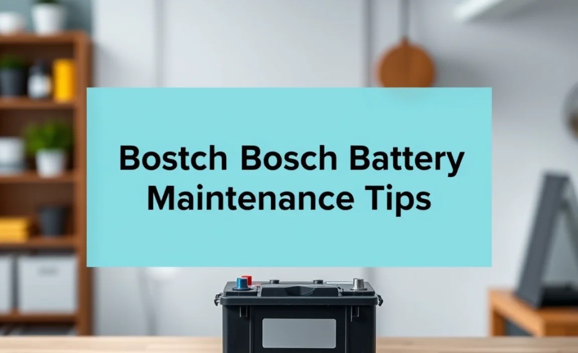 Essential Bosch Battery Maintenance Tips