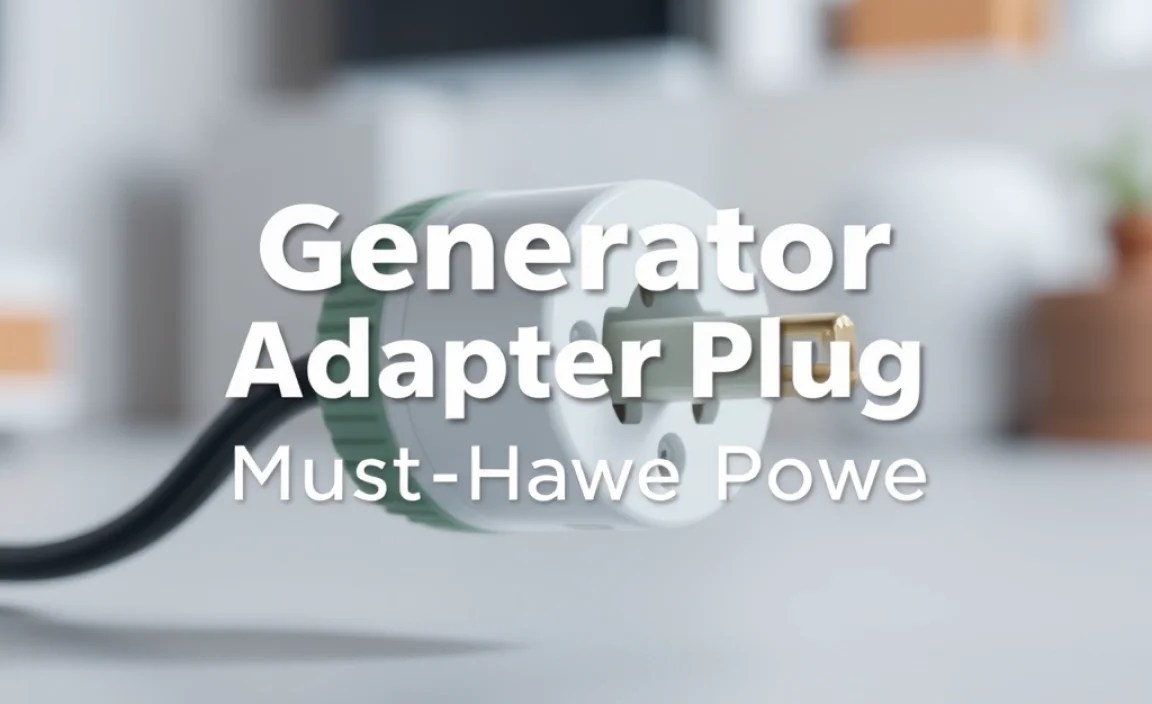 Generator Adapter Plug: Must-Have Power