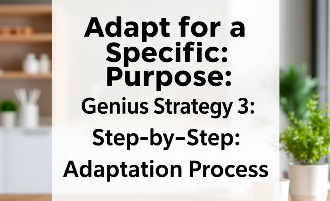 Genius Strategy 3: Step-by-Step Adaptation Process