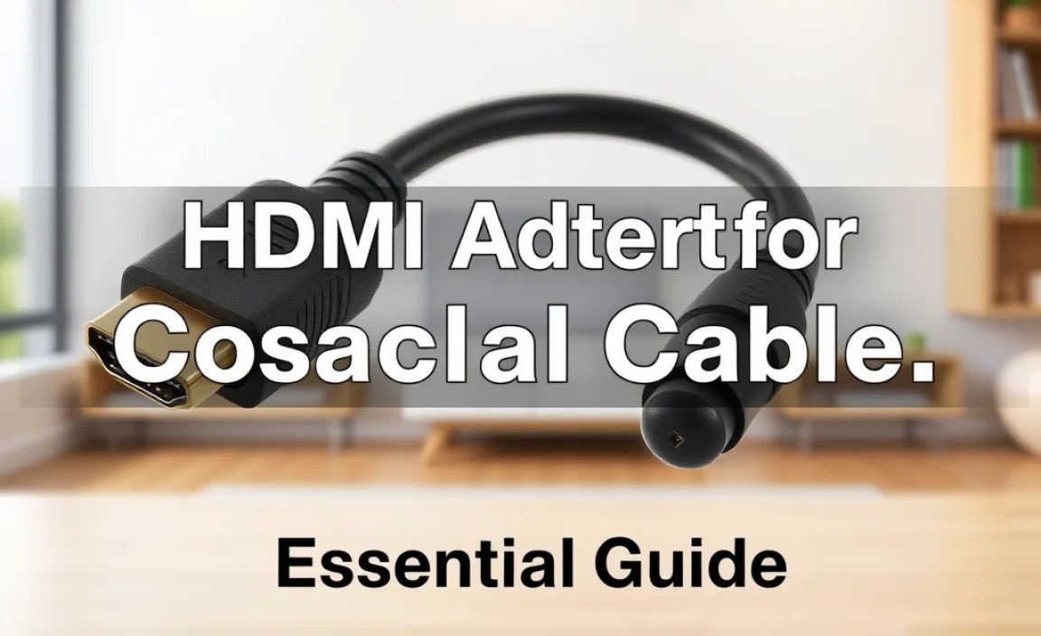 HDMI Adapter for Coaxial Cable: Essential Guide