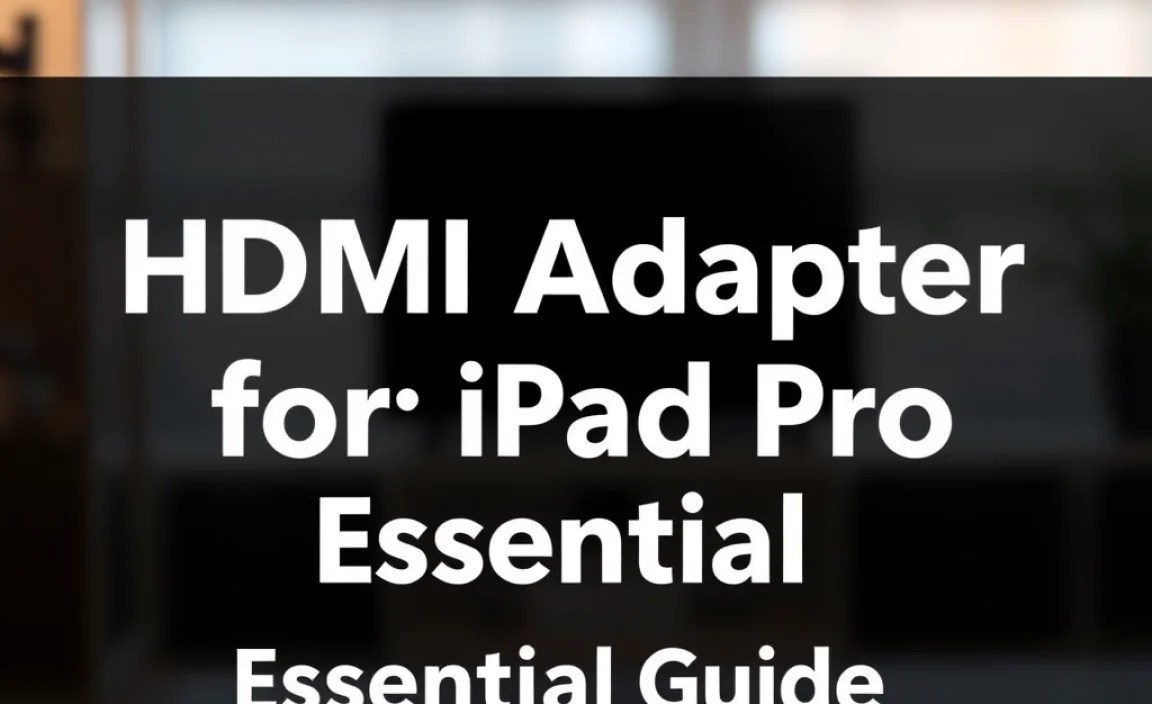 HDMI Adapter for iPad Pro: Essential Guide