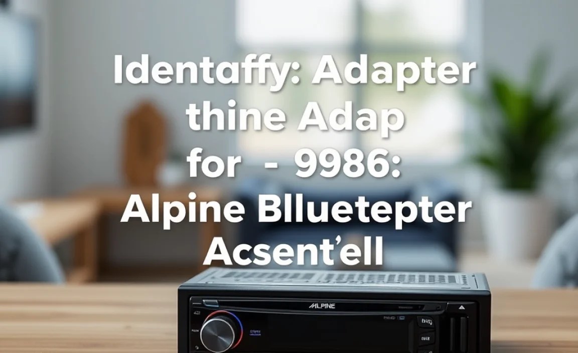 Identifying the Right Alpine Bluetooth Adapter