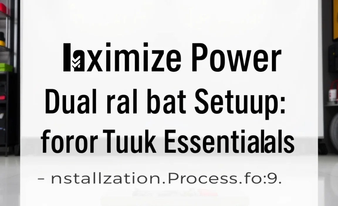 Installation Process for Dual Battery Systems