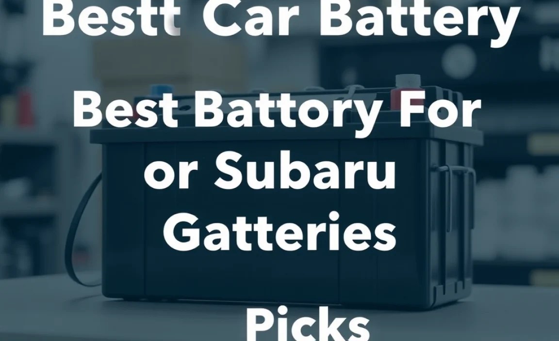 Installation Process for Subaru Outback Batteries