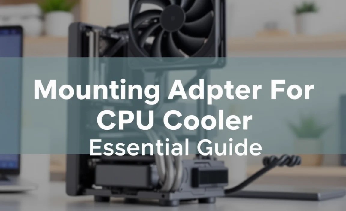 Installing a CPU Cooler Mounting Adapter