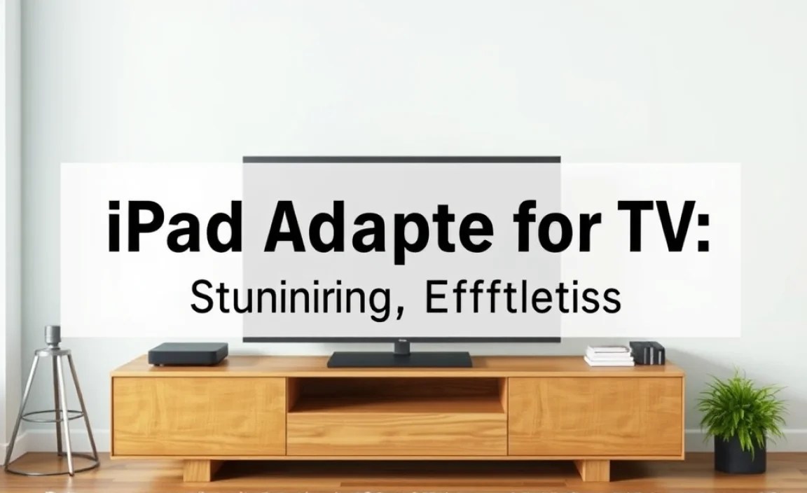 iPad Adapter for TV: Stunning, Effortless