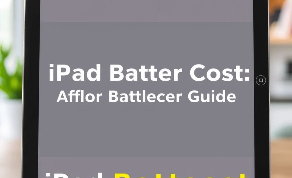iPad Battery Cost: Affordable Replacement Guide