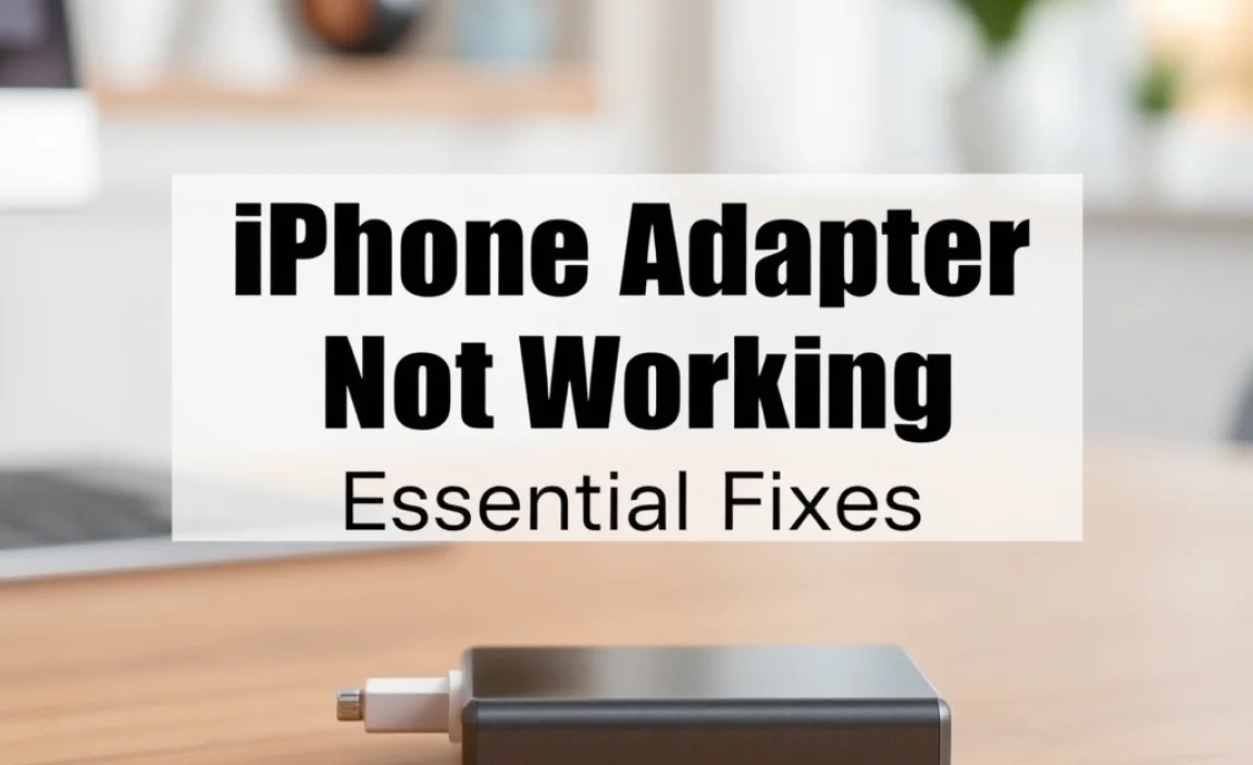 iPhone Adapter Not Working: Essential Fixes