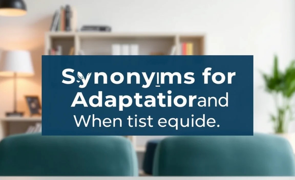 Key Synonyms for Adaptations and When to Use Them