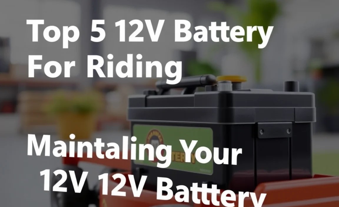 Maintaining Your 12V Battery