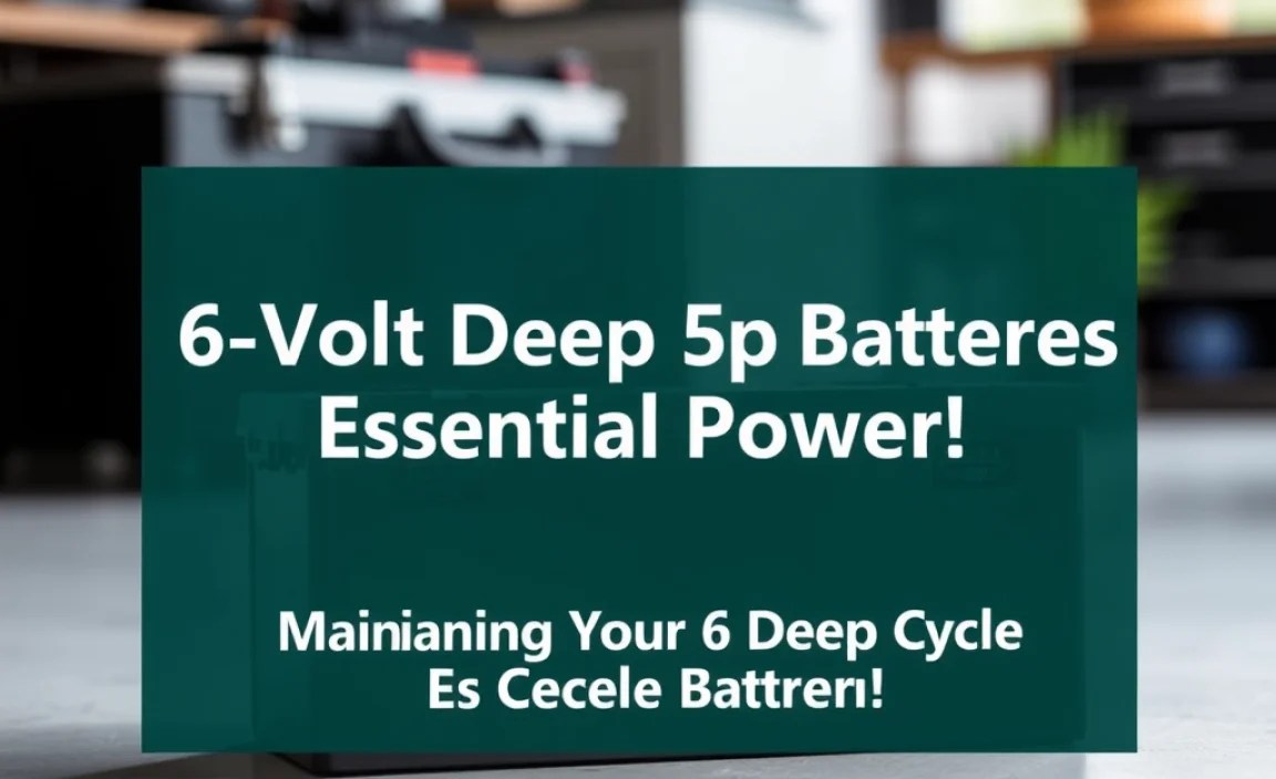 Maintaining Your 6 Volt Deep Cycle Batteries