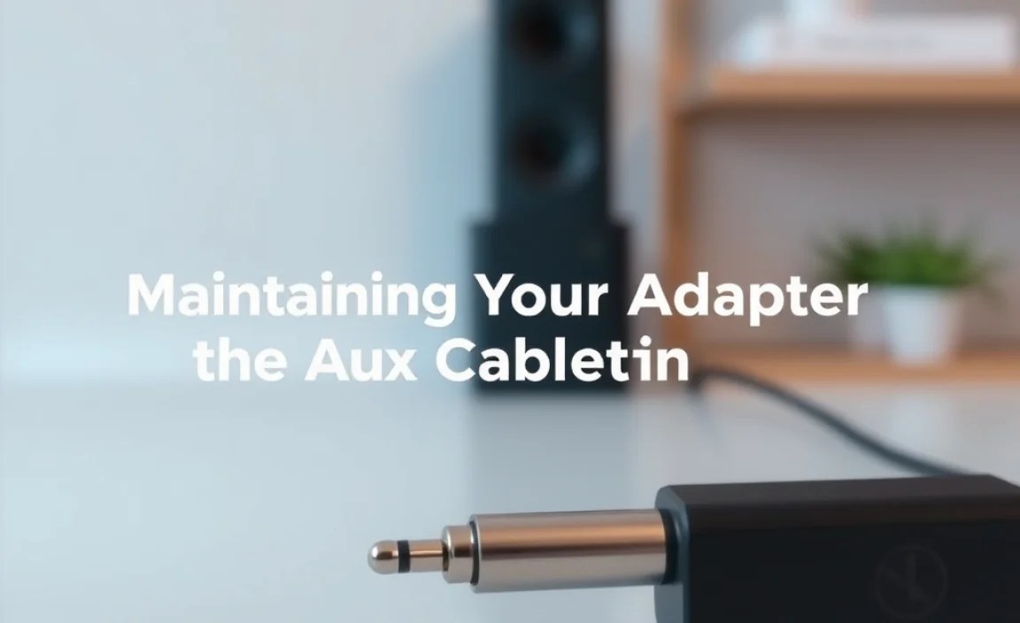 Maintaining Your Adapter and Aux Cable