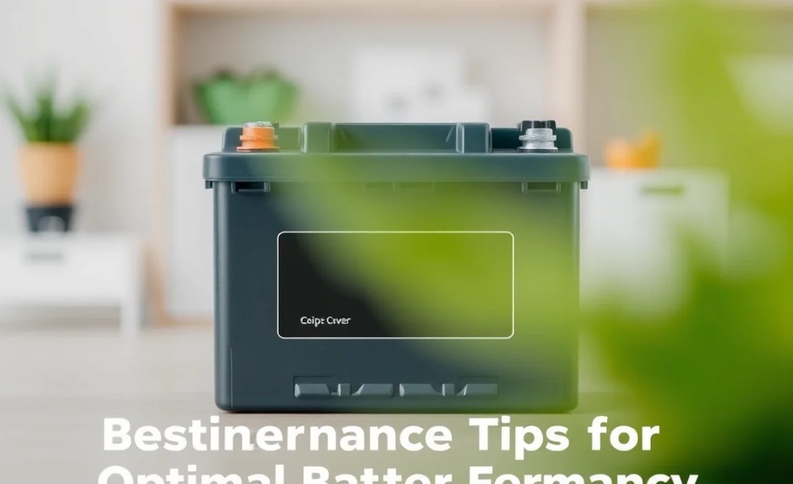 Maintenance Tips for Optimal Battery Performance
