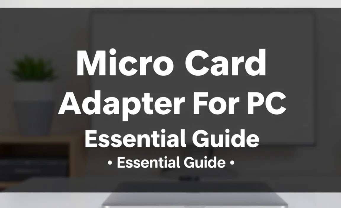 Micro SD Card Adapter For PC: Essential Guide