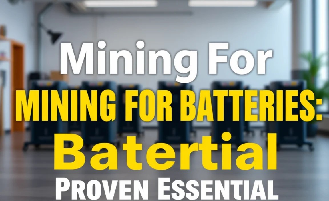 Mining For Batteries: Proven Essential