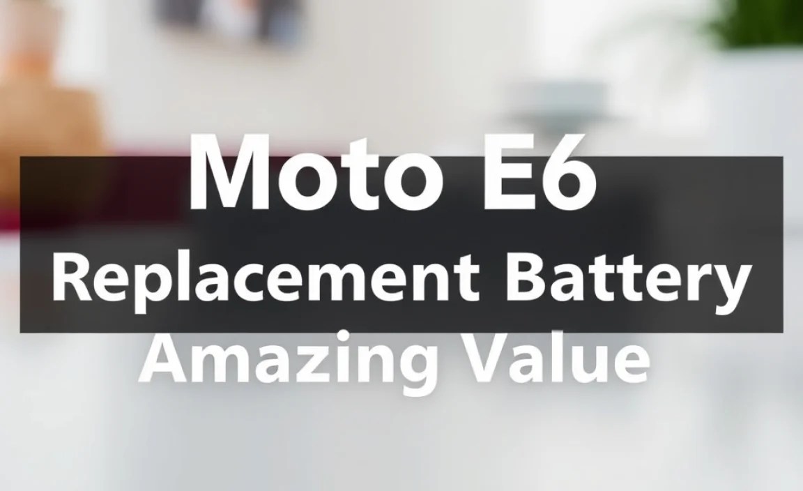 Moto E6 Replacement Battery: Amazing Value