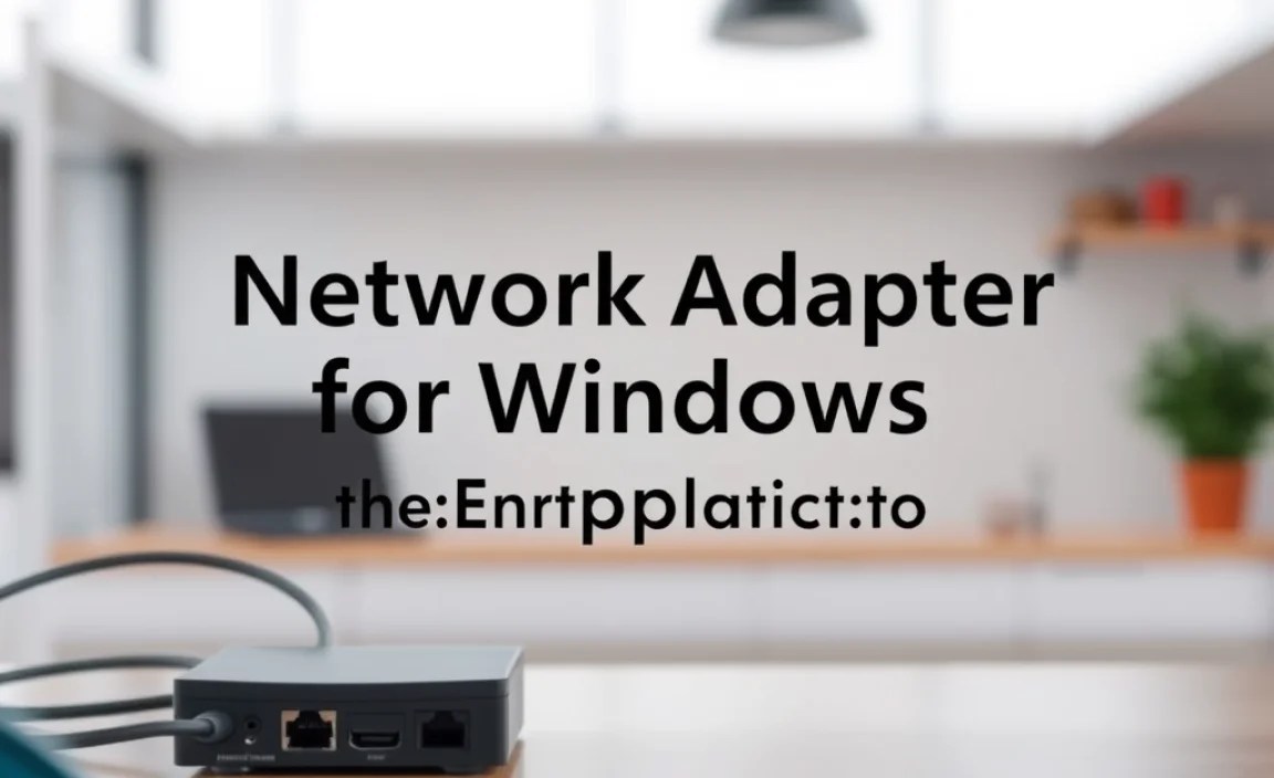 Network Adapter for Windows: Essential Optimization