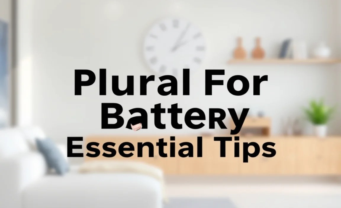 Plural For Battery: Essential Tips!