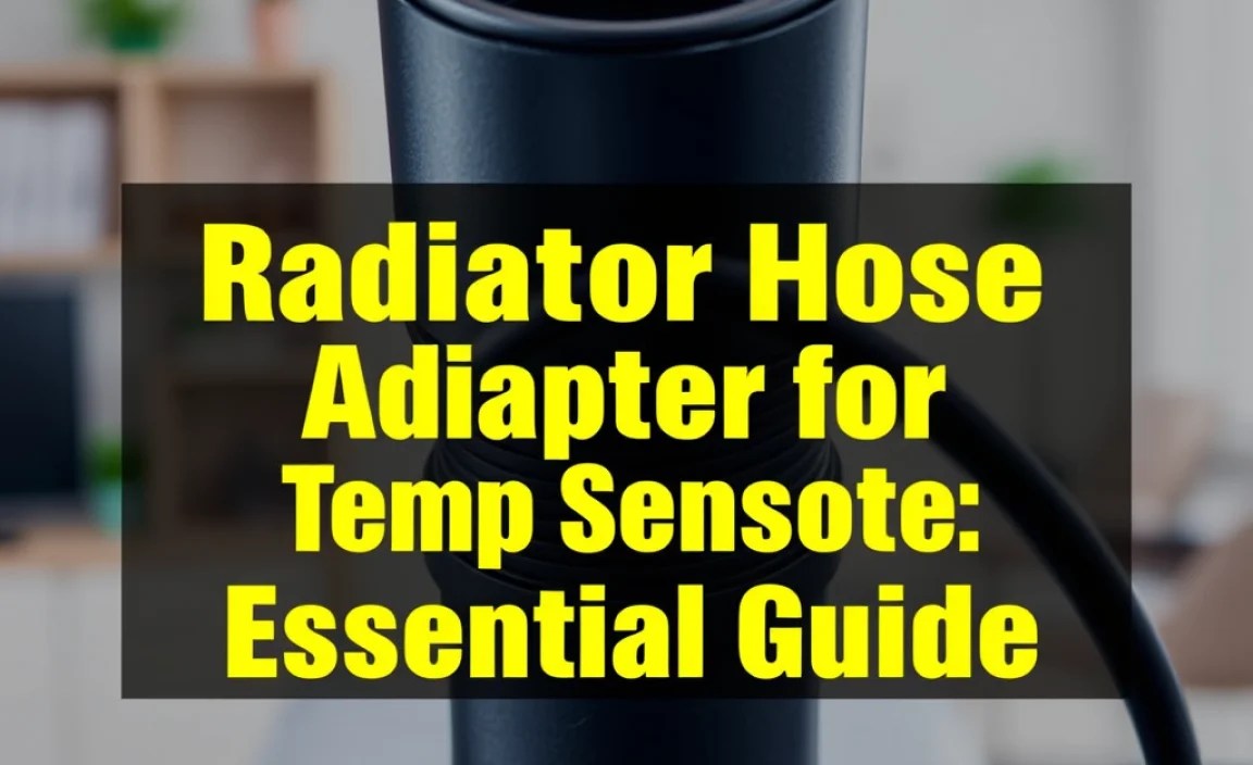 Radiator Hose Adapter for Temp Sensor: Essential Guide