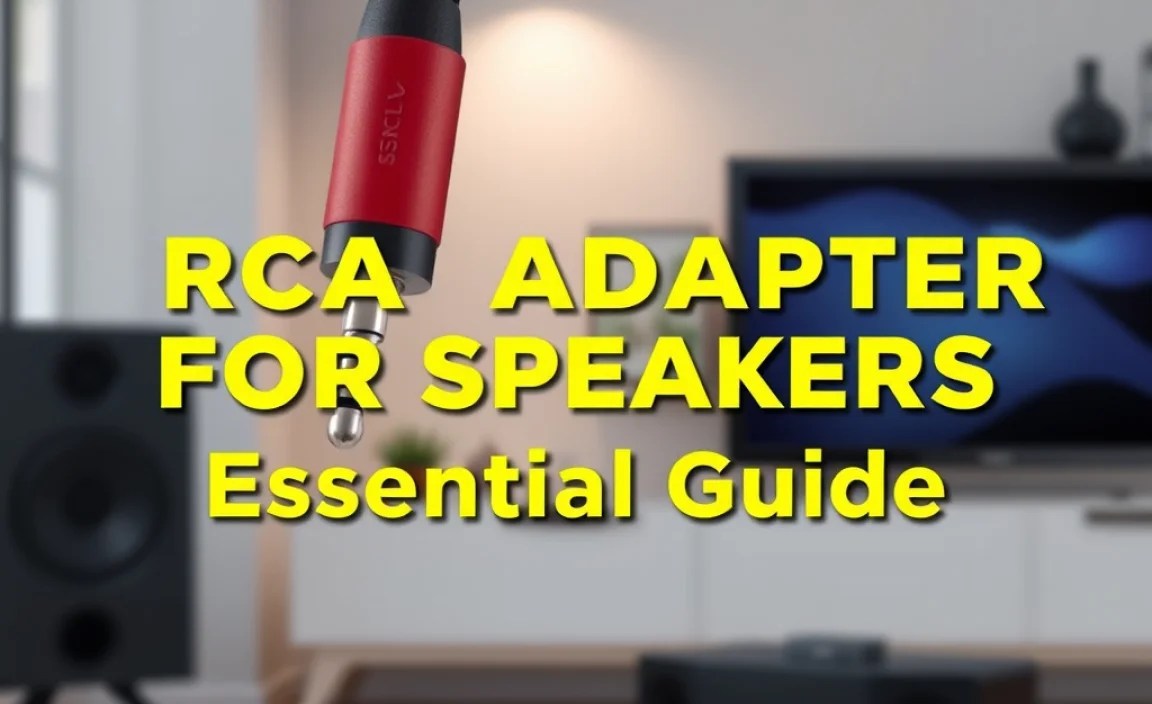 RCA Cable Adapter For Speakers: Essential Guide